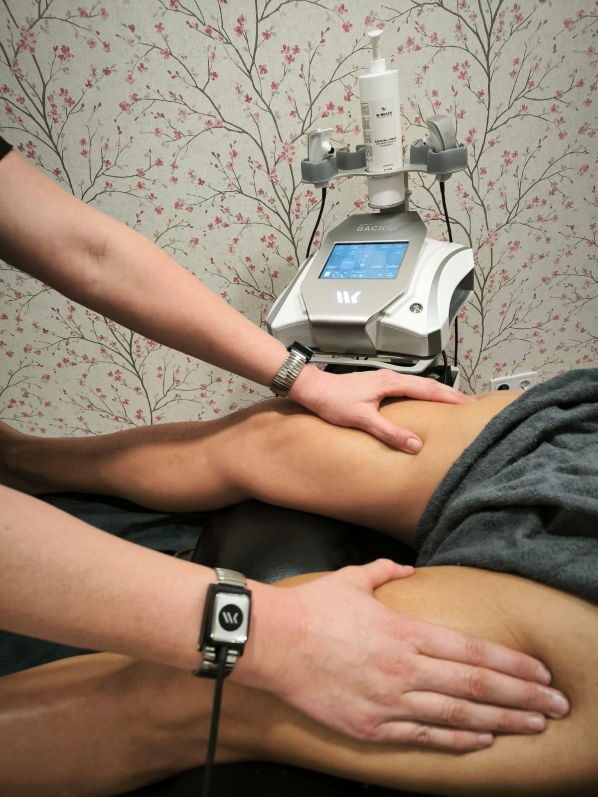 Tratamiento de rehabilitación con aparatología de tecarterapia